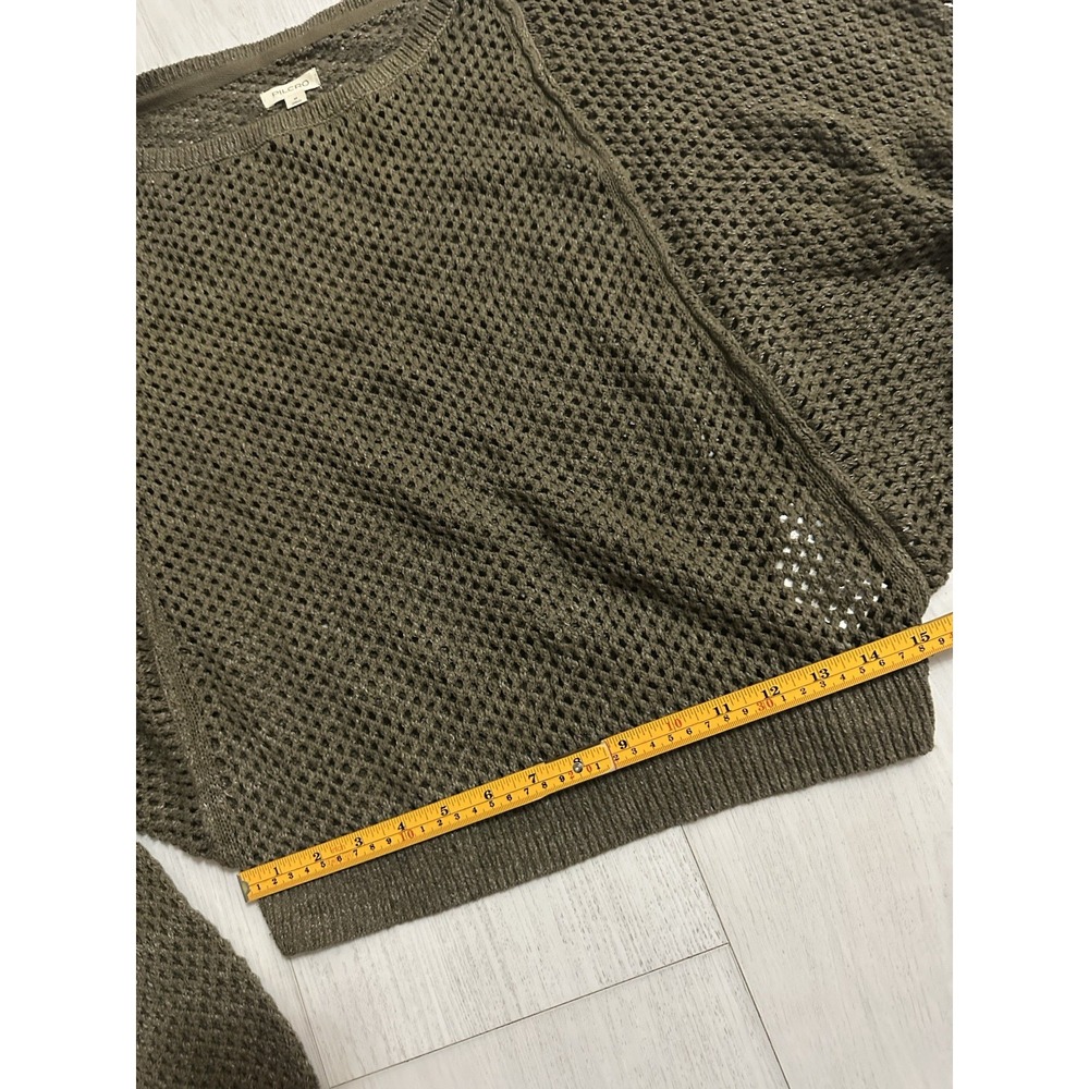ANTHROPOLOGIE Maeve Sz M Green Knit Sweater - Picture 3 of 9